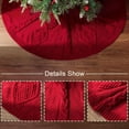 thumbnail image 3 of Falda para árbol de Navidad, tejida LimBridge, 122 cm, color rojo vino, 3 of 8