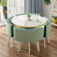 thumbnail image 3 of Poker Marble Dining Tables Set 4 Chairs Center Round Dinning Table Luxury Office Mesas De Jantar Apartment Furniture GPF26XP My Lux Decor Round, 3 of 17