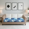 thumbnail image 2 of COEQINE Sofa Cushion Cover with Elastic Bottom, Soft Sectional Couch Cushion Slipcover Washable Individual Seat Slipcover Non-Slip Dog Couch Cover, 3 Pieces, Blue Butterfly Marble Blue, 2 of 8