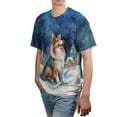 thumbnail image 4 of Hello Winter Collie Welcome Snowy Night Watercolor Vintage All Over Print 3D Shirt Unisex Merch Collie Dog Lover Gifts Idea - 01011, 4 of 6