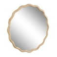 thumbnail image 5 of Tcbosik Round Mirror, 36 inch Wavy Vanity Mirror with Wood Frame, Wall Mounted Mirror Decorative, Natural, 5 of 8
