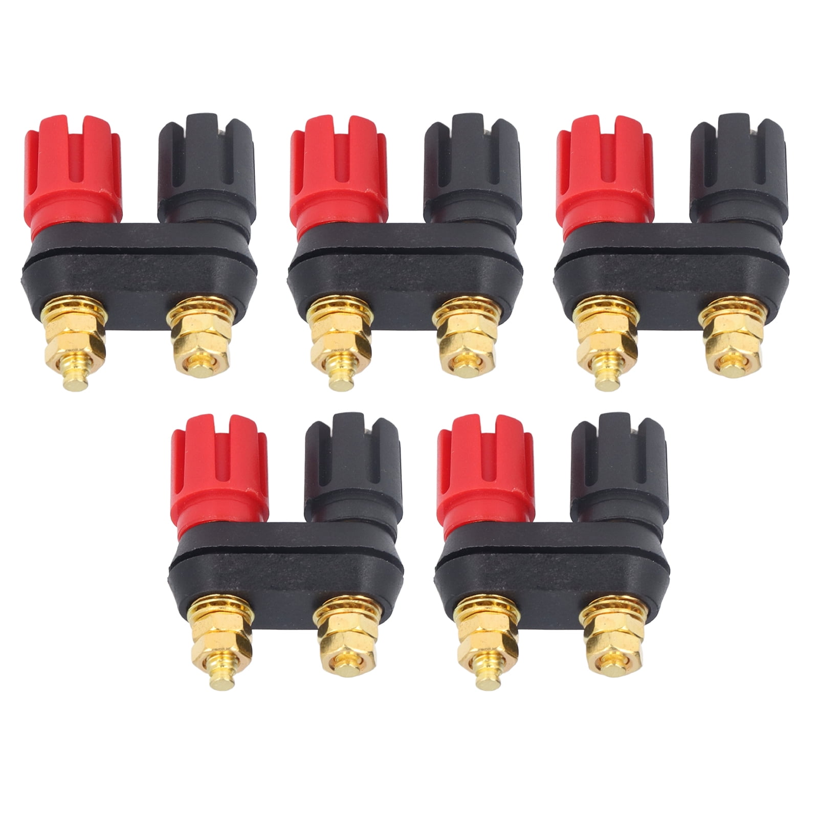 Knifun Binding Post,Wire Plug,5Pcs Wiring Terminal Binding Post Silver Alloy Contact Accessory