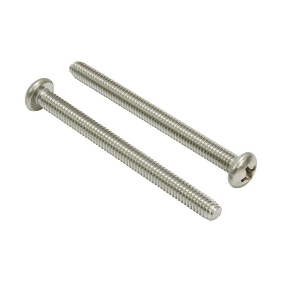 Bolt Dropper 18-8 (304) Stainless Steel #8-32 X 3" Pan Head Phillips Machine Screws, 25 Piece