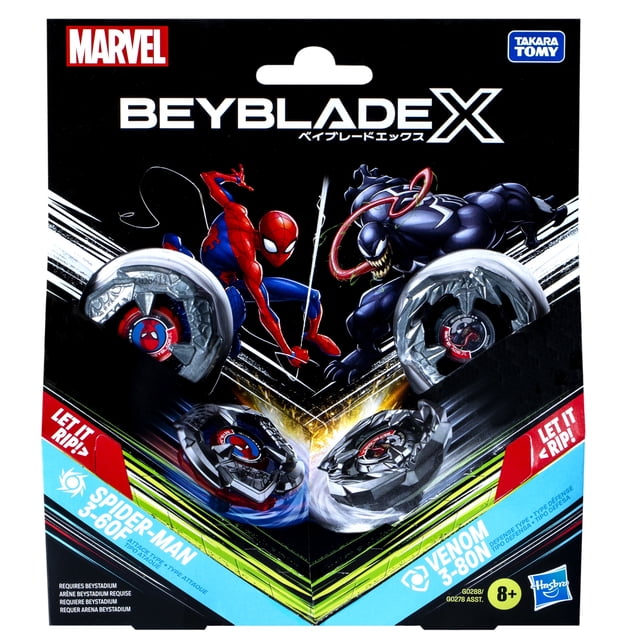 Set de Juego Hasbro Beyblade Beyblade 2 Pack Spiderman Vs Venom