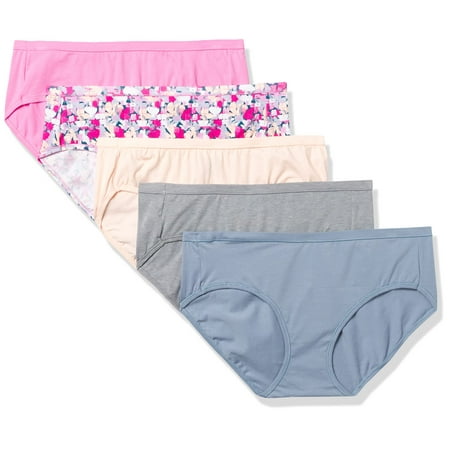 Hanes Ultimate Women's 5-Pack ComfortSoft Stretch Hipster Panty, Crème ...