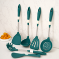 thumbnail image 5 of Juego de utensilios de cocina de silicona, juego de utensilios de cocina con mango de acero inoxidable, utensilios de cocina antiadherentes, aptos para lavavajillas, 5 of 5