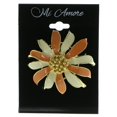 thumbnail image 2 of Gold-Tone & Orange Colored Metal Brooch-Pin LQP422, 2 of 2