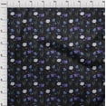 thumbnail image 4 of oneOone Polyester Spandex Medium Blue Fabric Floral Retro Sewing Craft Projects Fabric Prints By Yard 56 Inch Wide, 4 of 5