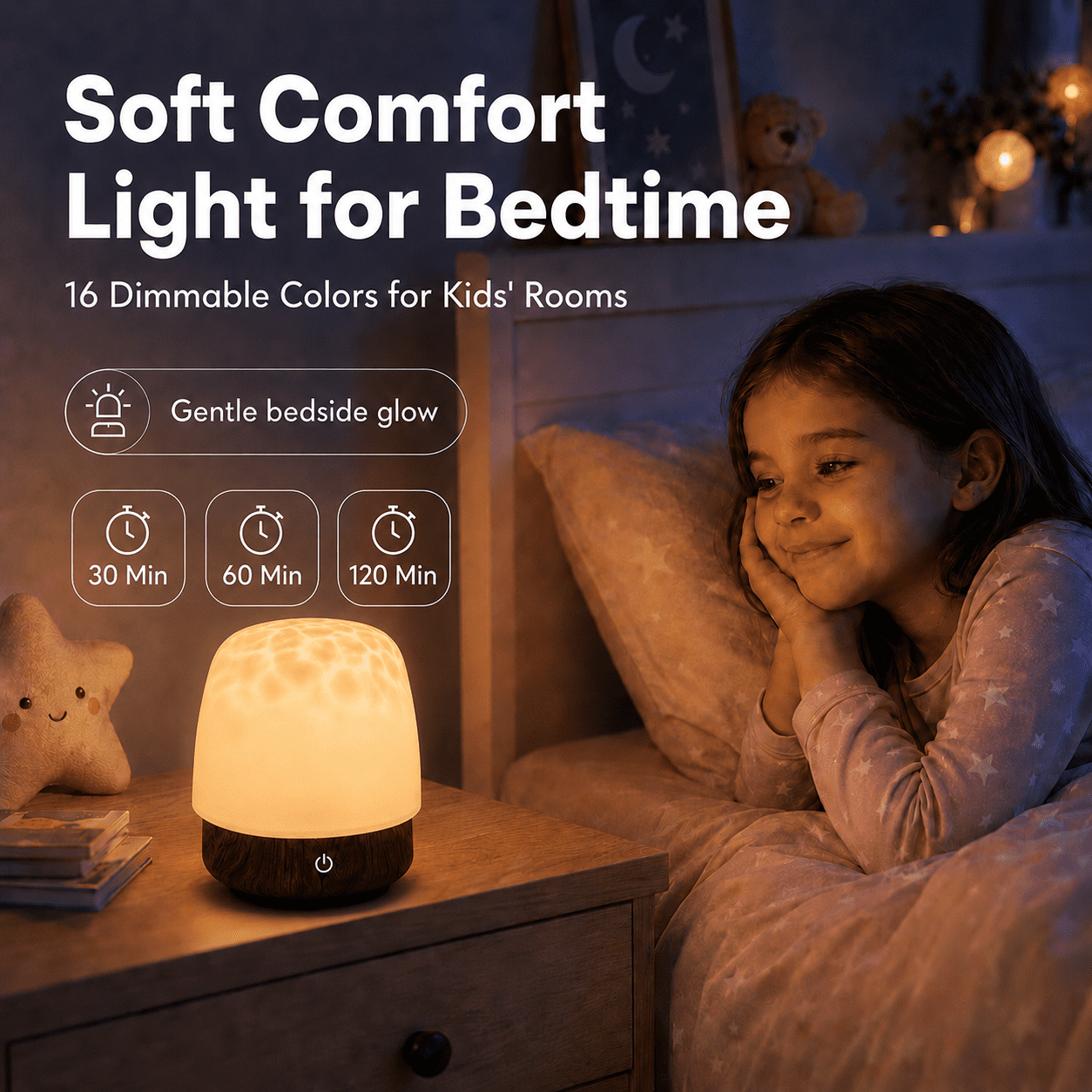 MEHOOM 16 Color Noise Sound Machine & Night Light, 3D Ocean Wave Projector Light for Sleep Adults/Kids, Bluetooth, Timer, Dimmable & Control, Rechargeable LED Lights for Bedroom
