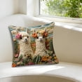 thumbnail image 5 of Soft 3D Alpaca Print Pillow Cover with Hidden Zipper - Flock Fabric Decorative Cushion Case for Sofa and Living Room, 5 of 6