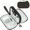 thumbnail image 2 of HRTGFD-Electronic Organizer, Travel Cable Organizer Bag Pouch Electronic Accessories Carry Case Portable Waterproof Double Layers All-in-One Storage Bag for Cable, Cord, Charger, Phone, Earphone Coff, 2 of 4