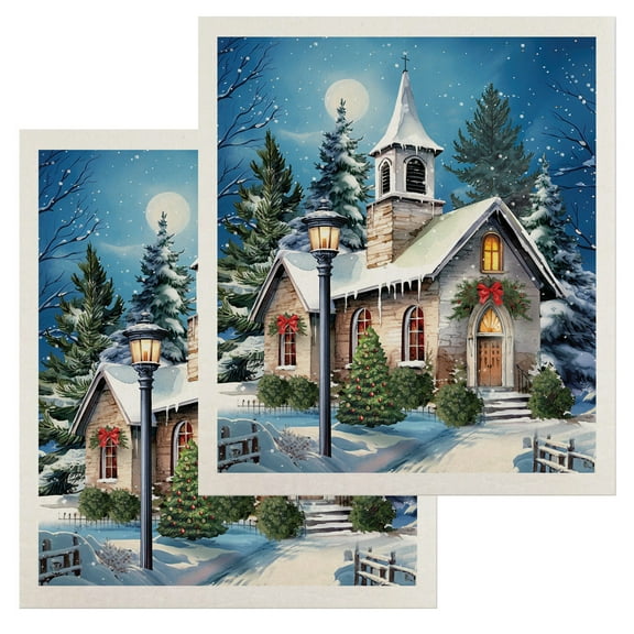 Briarwood Lane Holy Night Swedish Dishcloth (2-pack)