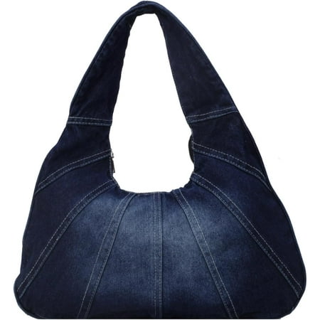 ShengRui Denim Purse  Trendy Jean Purses for Women Denim Hobo Bag Y2K Shoulder Bag Handbags