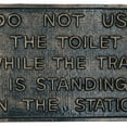 thumbnail image 2 of Bronze Do Not Use Toilet Cast Iron Sign Plaque Wall Fence Gate Train Railway, 2 of 5