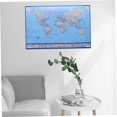 thumbnail image 4 of WRITWAA Detailed Political World Map Wall Poster Blue Full Lamination for Home and Office, 4 of 8