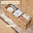 thumbnail image 5 of 71" Arched Storage Bookcases, 4-Tier Arched Wooden Bookshelf with 2 Drawer and 2 Shelves, Storage Pantry Cabinet for Office, Living Room, Kitchen, 5 of 7