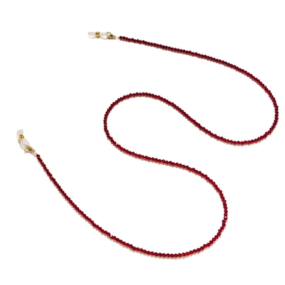 XmhyTop-A Red Eyeglass Chain 1 Piece, Glasses Strap, Non Slip Glasses Chain, Beaded Eyeglass Chain