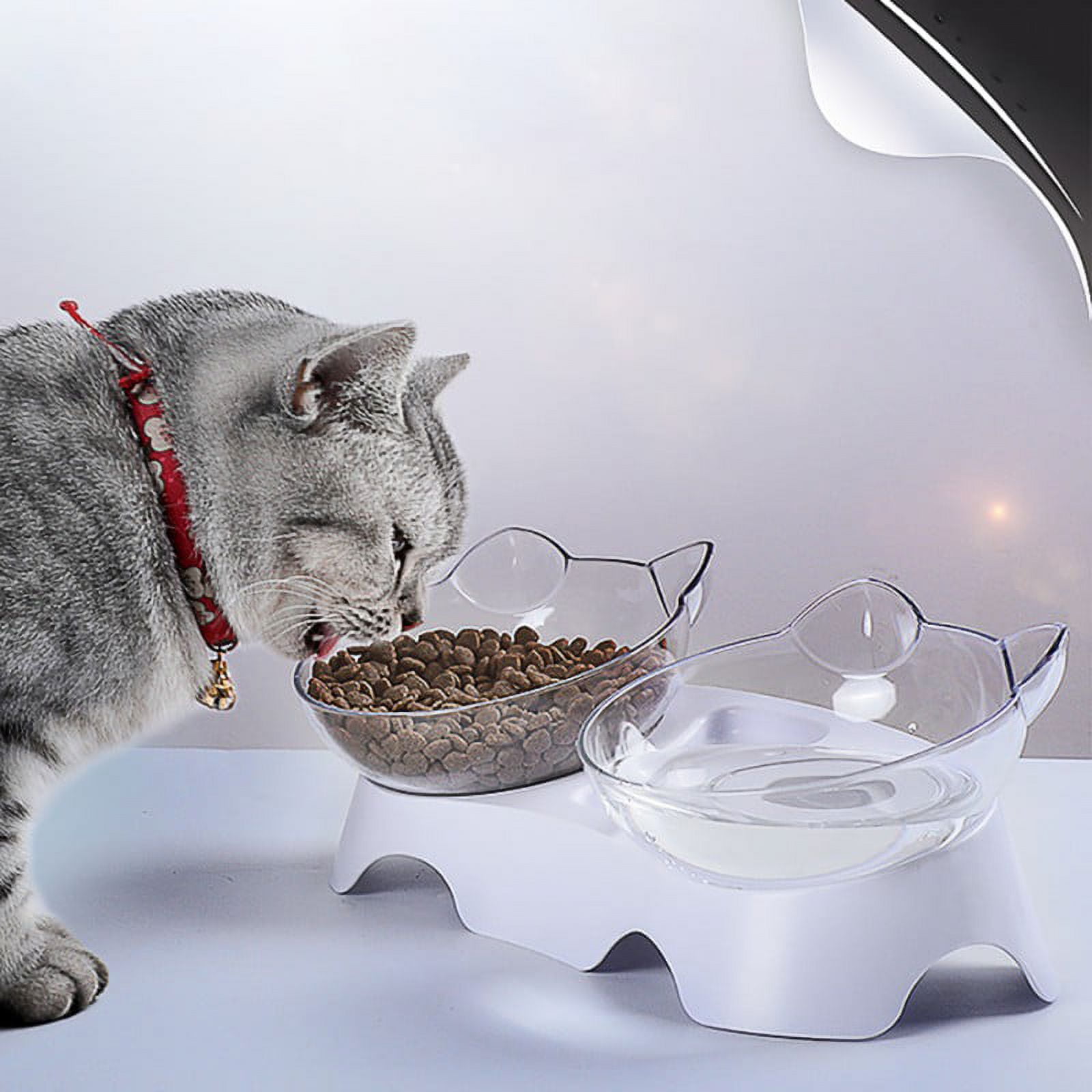 Double Cat Bowl, Non-Slip Pet Food Bowl, Dog Feeder, Elevated Stand,  Elevated Drinking, Eating Feeder, Cats Accessories, 7016 - AliExpress