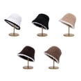 thumbnail image 4 of CSChome Fisherman Hat Women Winter Fisherman Hat - Color Matching Thick Soft Plush Foldable Bucket, 4 of 7