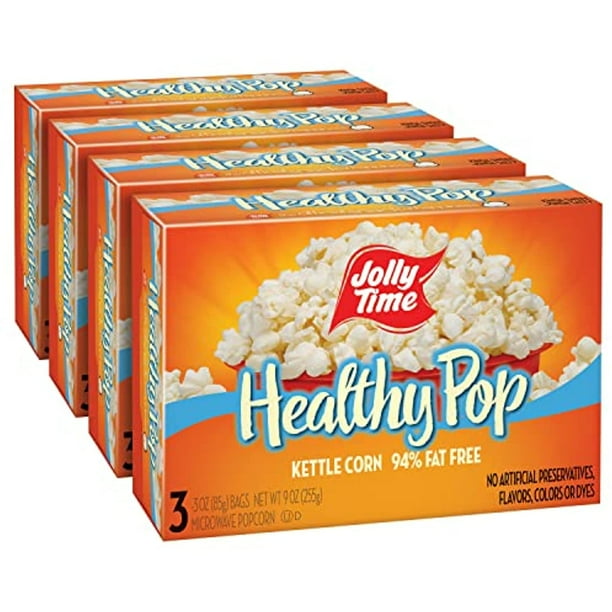 Jolly Time Healthy Pop Microwave Popcorn, Low Fat Gluten Free NonGmo
