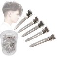 thumbnail image 1 of Stainless Steel Hair Clips for Salon & Home Use Small Multifunctional Hairdressing Clamps, Portable Dyeing Accessories, 100pcs Silver Clips, 1 of 4