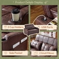 thumbnail image 3 of Ktaxon Sofa Bed, Bronzing Cloth Mechanical Pull-Out Loveseat, Convertible Couch for Living Room, Apartment Brown, 3 of 9
