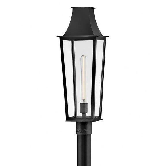 28891BK-Hinkley Lighting-Georgetown - 12W 1 LED Outdoor Large Post Top Lantern-25.5 Inch Tall and 8.5 Inch Wide-Black Finish