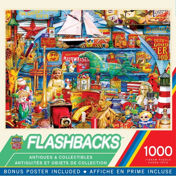 MasterPieces 1000 Piece Jigsaw Puzzle - Flashbacks Antiques & Collectibles 19.25"x26.75"