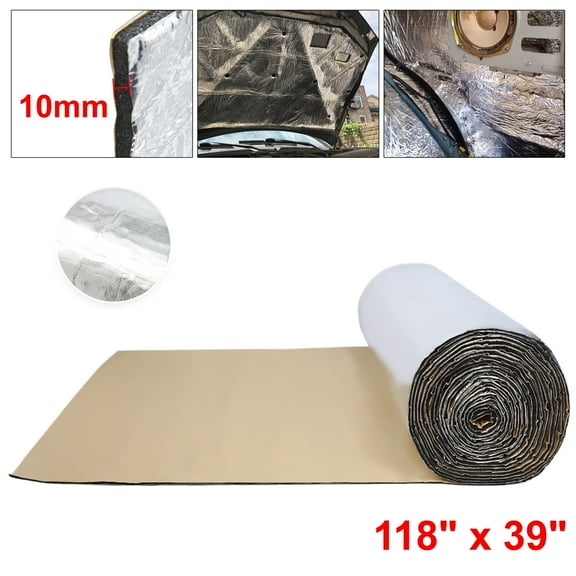 Unique Bargains Universal 394mil Car Tailgate Heat Sound Deadener Insulation 118"x39"