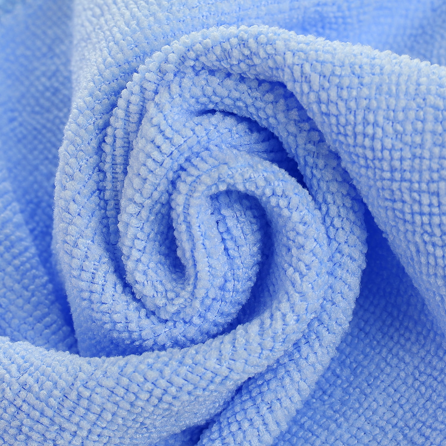 LammaLoe Microfiber Cleaning Cloths, Super Absorbent Cleaning Rags & Car Towels Lint Free, 12x12 Multi-Purpose, 48 Pack, Blue