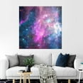 thumbnail image 3 of Idea4wall 2pcs Vibrant Pink Andromeda Galaxy Stick Wallpaper Removable Wall Murals Large Wall Stickers for Home Decoration, 48"x48", 3 of 5