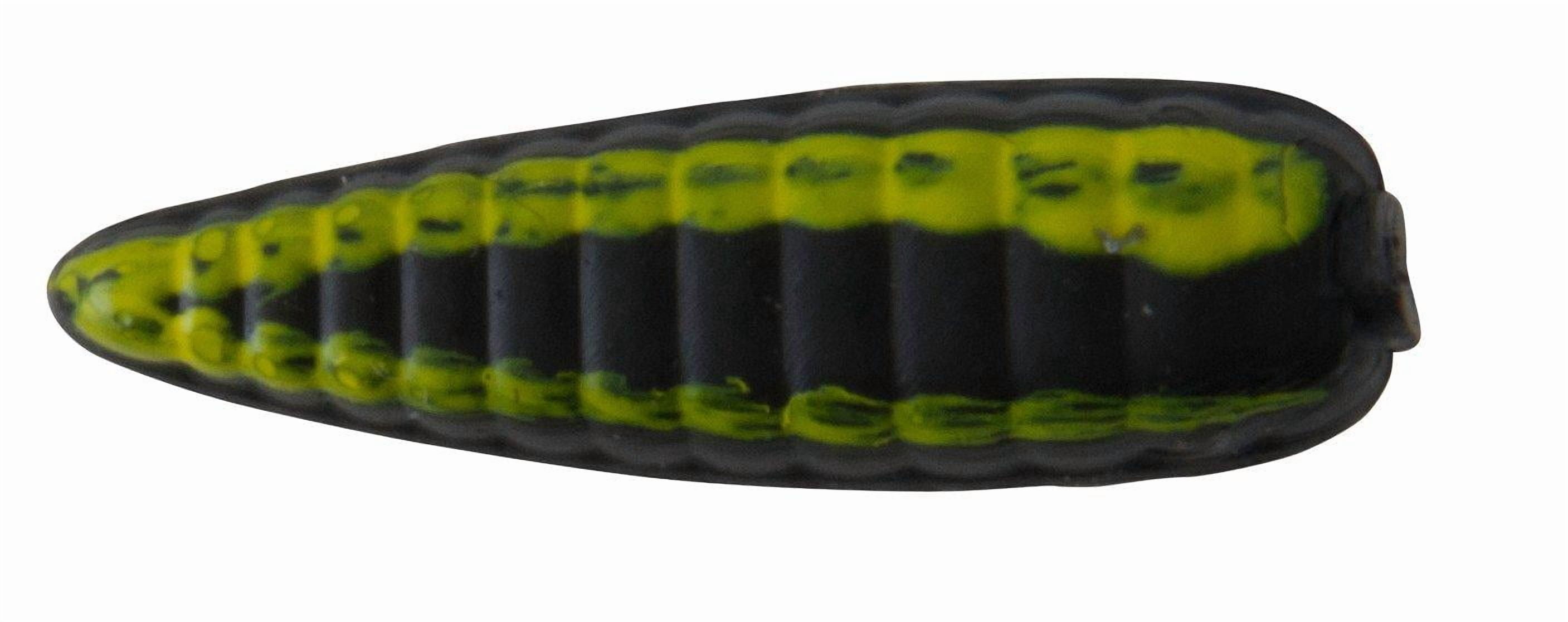 (2 pack) Johnson Original Beetle Spin Fishing Lure, Black/Yellow Stripe, 1 in