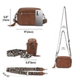 thumbnail image 4 of KL928 Small Crossbody Bag for Women Soft FAUX Leather Cell Phone Purse Wallet Purse with Wide Strap(Yellow Brown), 4 of 7