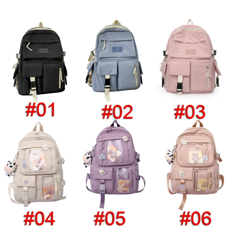 Yuanbang Korean Style Women Backpack School Bag for Teenage Girls Fashion Student Backpack, Adult Unisex, Size: Large, Pink