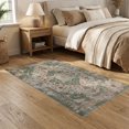 thumbnail image 2 of ODIKA Entry Way Door Vintage Distressed Ornate Centerpiece Motifs Border Non-Slip Low Profile for Guest Room, Lounge, Apartment, 2 of 7