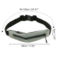 thumbnail image 2 of Unique Bargains 1 Pc Single Pocket Running Waist Pack for Hiking Gym Polyester Light Gray, Black, 2 of 4