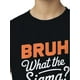 thumbnail image 3 of Humorous "Bruh, What the Sigma?" Quote T-Shirt for Boys - Casual Crew Neck Short Sleeve Tee, Ideal Summer Gift for Youngsters, Cute Shirts, 3 of 5