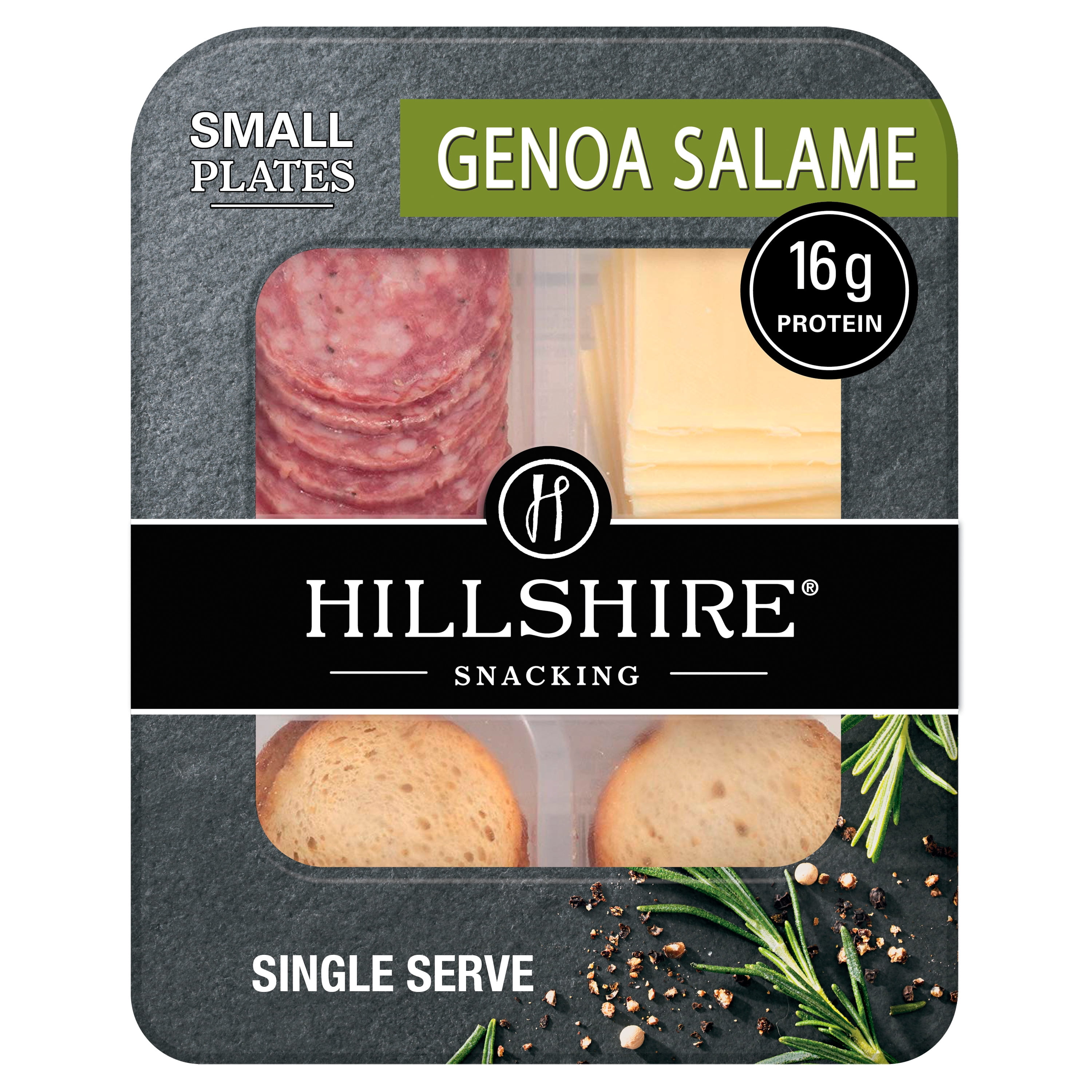 Hillshire Snacking Genoa Salami, White Cheddar Cheese, Toasted Rounds Meat Snack Kit, 2.76 oz