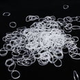 thumbnail image 5 of 500Pcs Disposable Clear Rubber Band Elastic Hair Ring Bind Tie Ponytail Holder, 5 of 7