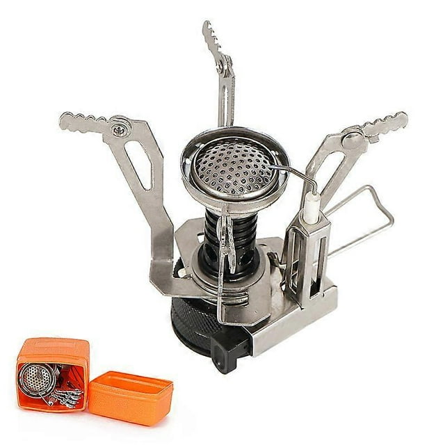 Estufa de exterior plegable, portátil, para cocinar, quemador de gas, para acampar, senderismo, picnic, barbacoa, estufa de tanque, horno mini