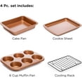 thumbnail image 3 of 2 Pack Half Sheet Baking Pans,Non Stick Baking Sheet for Oven, 57% Thicker Carbon Steel Cookie Sheets for baking, 17.5" x 12" Cookie Trays, 3 of 4