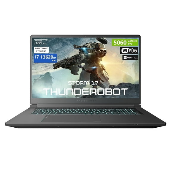Thunderobot Storm 17 Gaming Laptop, 17.3" QHD 165Hz, Core i7-13620H, GeForce RTX 5060, 32GB RAM, 2TB SSD, RGB Keyboard, Win 11 Home