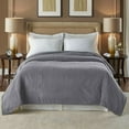 thumbnail image 2 of Serta MicroFleece Electric Heated Warming Blanket Full Gray, 2 of 3