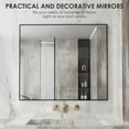 thumbnail image 2 of 42 in. W. x 36 in. H Rectangle Aluminum Alloy Framed Wall Mounted Bathroom Vanity Accent Mirror in Black, 2 of 14