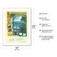 thumbnail image 2 of Côte d’Azur - Picasso’s Studio Pigeons Velazquez - Vintage Travel Poster by Pablo Picasso c.1962 - Bamboo Fine Art 290gsm Paper Print (Unframed) 18x24in, 2 of 4