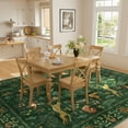 thumbnail image 4 of DUKINO 6x9 Rug, Washable Animal Living Room Rug with Non Slip Vintage Design, Soft Low Pile Large Carpet for Bedroom, Nursery, Dining Room, Farmhouse, Playroom, Green, 4 of 8