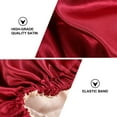 thumbnail image 3 of ORDDIART Enveloppe pour Cheveux en Satin pour Dormir 1 Pcs Rouge Foncé à Double Couche, 3 of 5