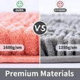 thumbnail image 5 of Bathroom Rugs Bath Mat Thick Soft Absorbent Chenille Bath Mats for Bathroom, Microfiber Dries Quickly, Shaggy Washable Rug, Plush Durable Rug, Bathtub and Shower Floor, 24" x 16", Pink, 5 of 8