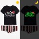 thumbnail image 1 of Conjunto de pijamas navideños a juego, gorro luminoso de Feliz Navidad, brillante, 1 of 3