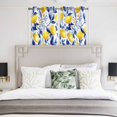 thumbnail image 4 of Summer Lemon Kitchen Curtains Short 54 Inch Length, Watercolor Yellow Blue Garden Floral Grommet Top Bedroom Living Room Curtains, Light Filtering Cafe Curtain Drapes 2 Panels Set 84''x54'', 4 of 9